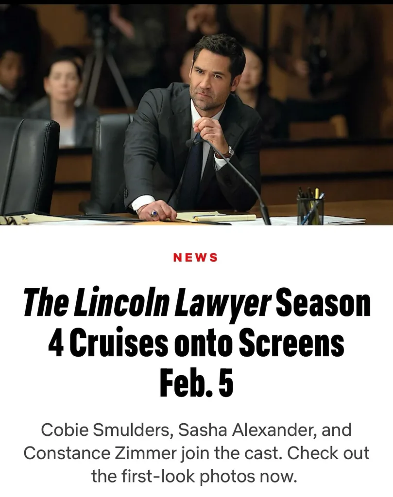 Lincoln Lawyer Sezon 4 Nowa data premiery ujawniona, obsada, gdzie oglądać 2 Nowa data premiery 4. sezonu „Lincoln Lawyer”, obsada, gdzie oglądać