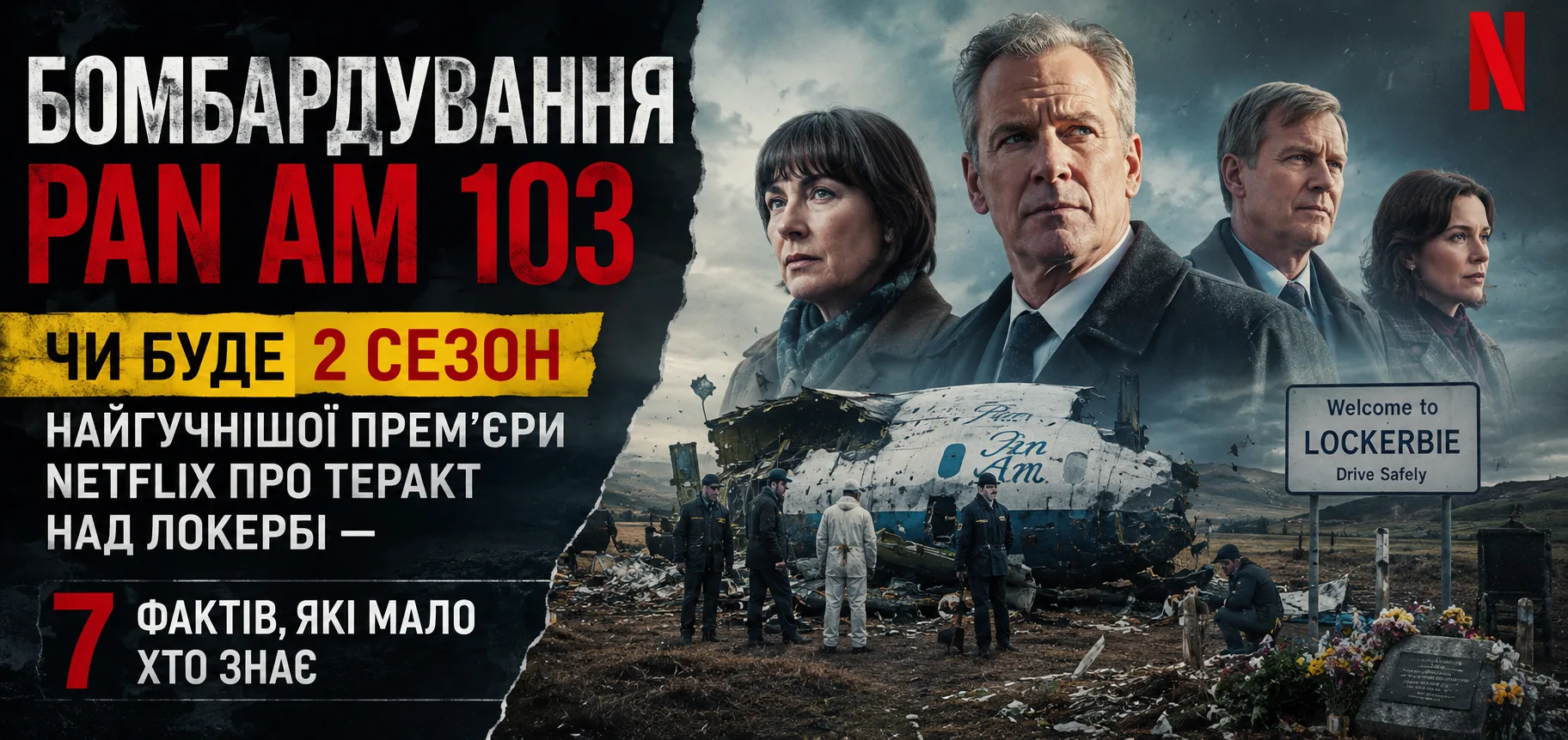 Бомбардування Pan Am 103»: чи буде 2 сезон найгучнішої прем'єри Netflix про теракт над Локербі — і 7 фактів, які мало хто знає