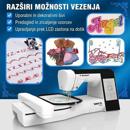 BAGAT Unica Elite – napreden šivalno vezilni stroj za ustvarjanje brez meja 5 BAGAT Unica Elite – napreden šivalno vezilni stroj za ustvarjanje brez meja